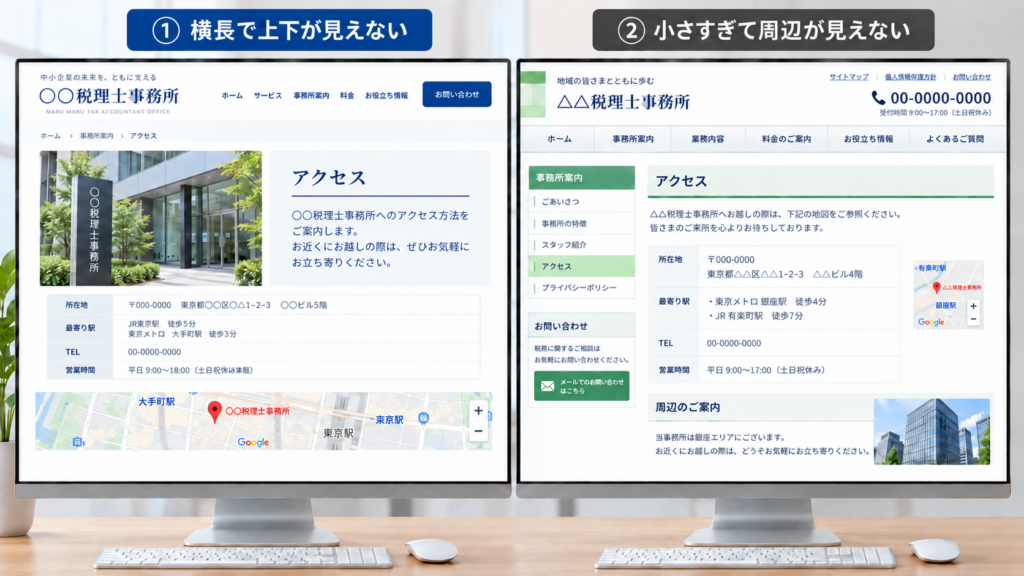 Googleマップが小さすぎる