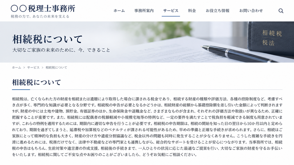 改行のない読みづらい文章の例