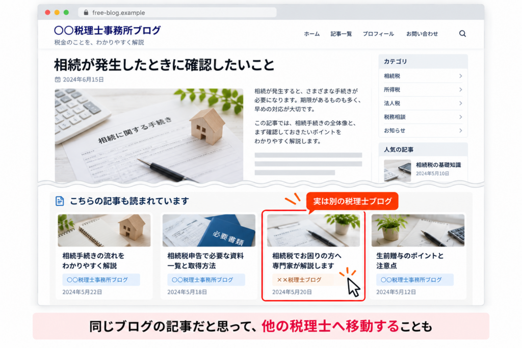 広告だけじゃない。他のブログへ読者を取られる