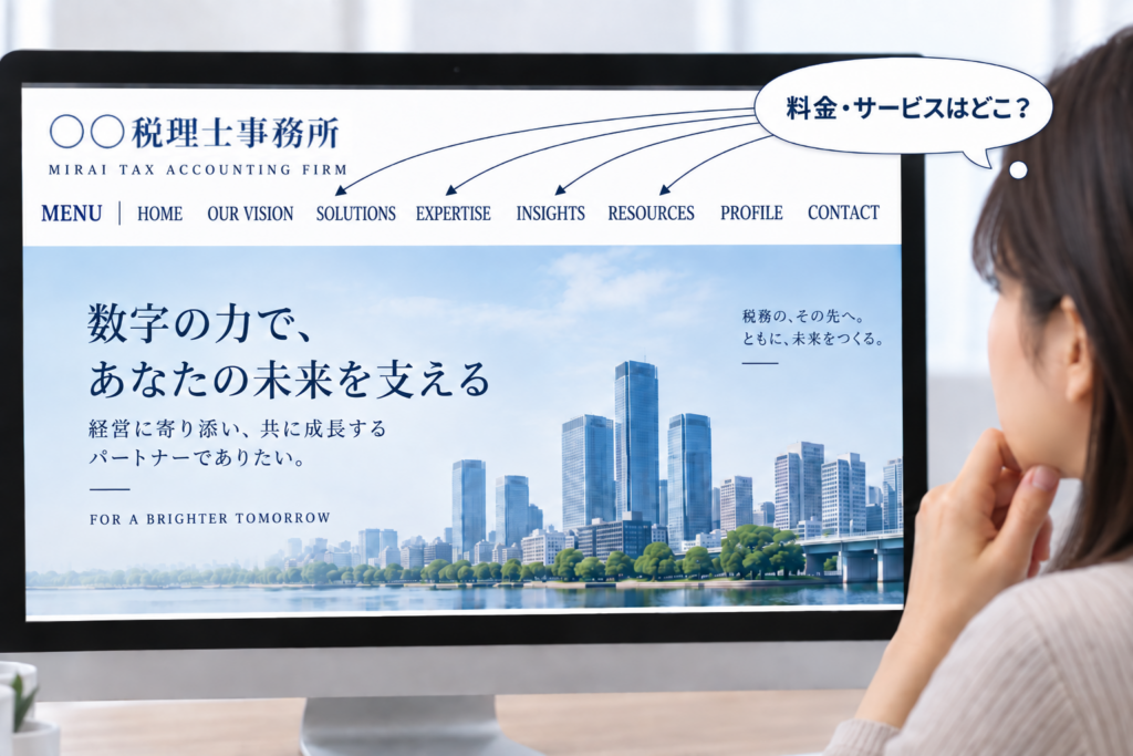 メニューが英語だけで、どこを押せばいいか分からない 