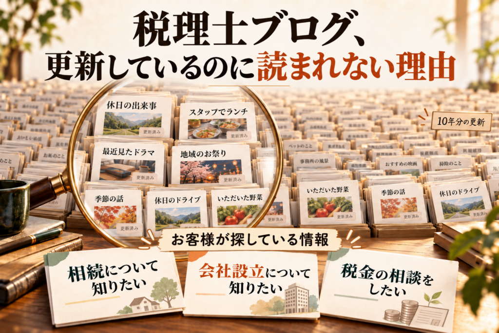 税理士ブログ、更新しているのに読まれない理由