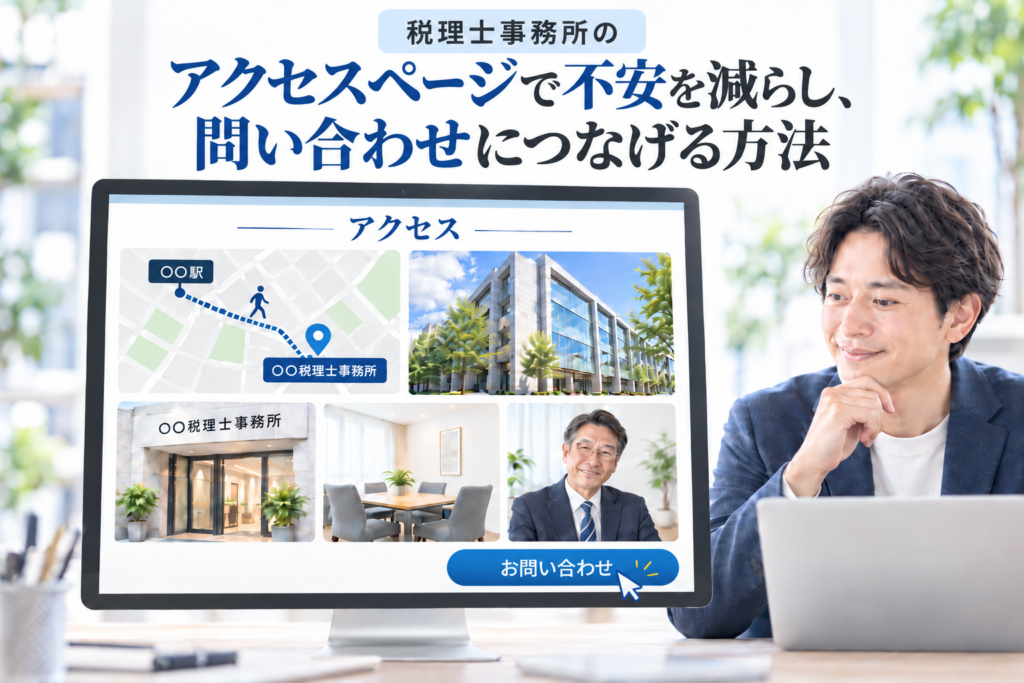 税理士事務所のアクセスページで不安を減らし、問い合わせにつなげる方法