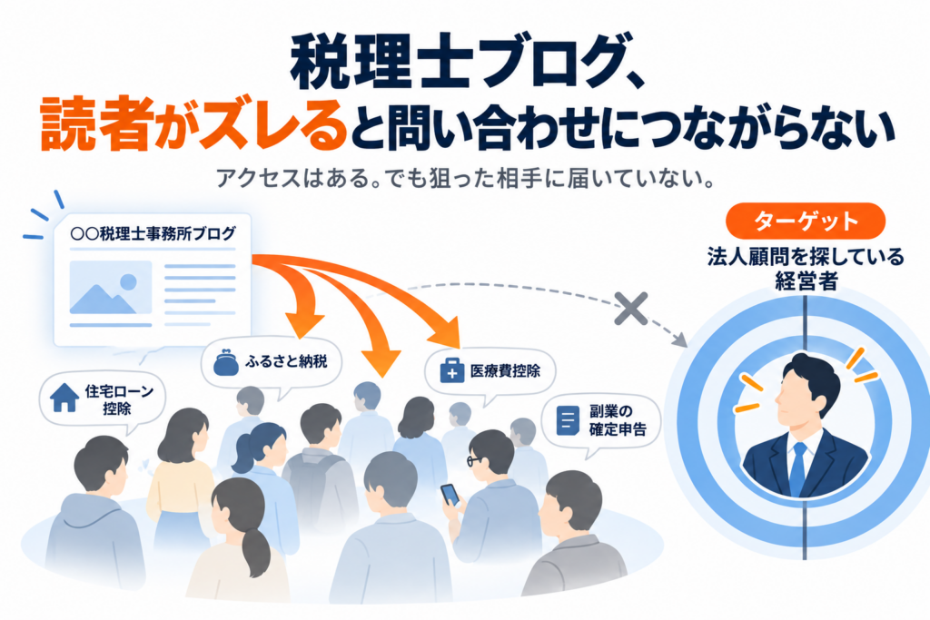 税理士ブログ、読者がズレると問い合わせにつながらない